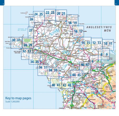 Anglesey Coast Path map book, atlas - Wales Coast Path, 1:25,000 mapping