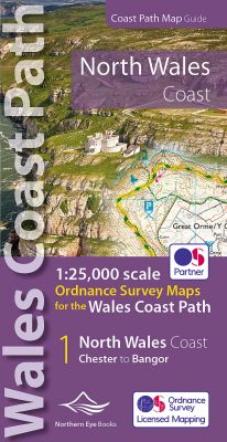 Large scale 1:25,000 Ordnance Survey mapping for the Llyn Peninsula section of the Wales Coast Path in a book atlas format