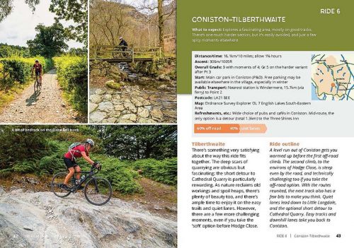 Off road cycle bike rides in the Lake District - pocket size book